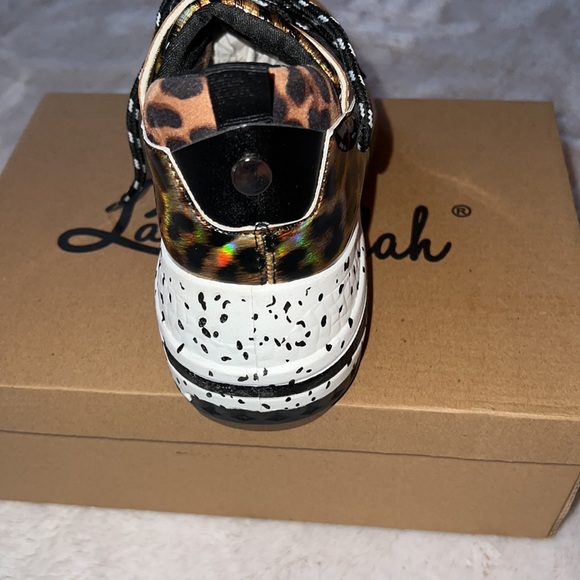 Fabulous La Sheelah lace brown leopard size 6 shoes - Picture 6 of 7